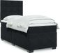 Maison Exclusive - Sommier à lattes de lit avec matelas Noir 90x200 cm Velours