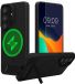 kwmobile Hoesje voor Samsung Galaxy S26 Ultra - Compatibel met MagSafe - Hoesje met standaard en screenprotector van gehard glas - zwart / mat transparant