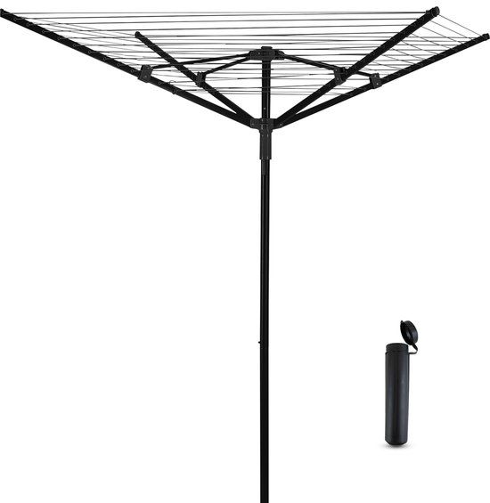 Vonia Droogmolen - Droogmolen met Grondanker - 45 meter - Zwart