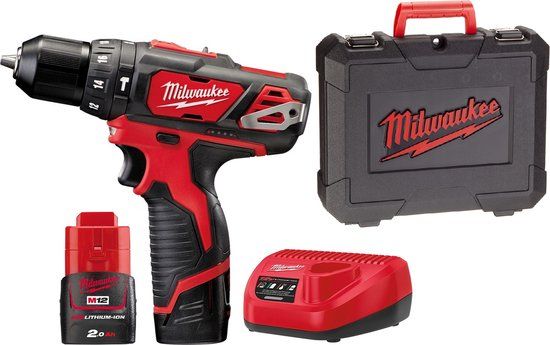 Milwaukee M12 BPD-202C - Slagboormachine - 12V - 2Ah - Incl. 2x Accu & Koffer