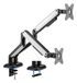 AISENS DT32TSR-297 support de bureau pour 2 écrans, 17-32 pouces, 18 kg, Noir, Blanc