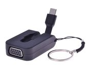 PremiumCord USB-C naar VGA-adapter, opvouwbare kabel en sleutelring, USB 3.1 type C-stekker naar VGA-aansluiting, resolutie Full HD 1080p 60Hz, kleur zwart
