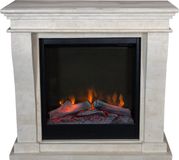 Xaralyn Elektrische haard - Kreta-Mini ELE-SWP - wit gepolijst natuursteen - 1500 Watt verwarming - met afstandsbediening