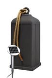 8 seasons Design Shining Lantern Solar decoratieve lantaarn op zonne-energie, hoogte: 45 cm, antraciet, incl. zonnepaneel en lamp in warm wit, als solarlamp voor terras, balkon, tuin met zonnepaneel