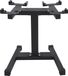 Rack réglable pour haltères et support d'haltères - Rack d'haltères autoportant - Construction en acier - Capacité de charge 136 kg - Convient aux haltères de 22,7–36,3 kg - Pour salle de sport à domicile et salle de fitness - Noir