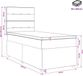 vidaXL Boxspringbed met matras met hoofdeinde Blauw 90 x 200 cm Stof