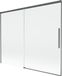 Mexen Rox badwand tweedelig schuifbaar 190 x 150 , transparant, geborsteld gun gray - 8C9-190-001-66-00