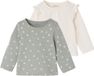 Vertbaudet Set van 2 T-shirts baby Basics met lange mouwen