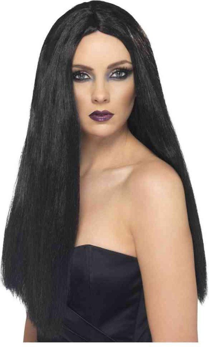 Smiffys Witch Wig Black - Halloween Costume