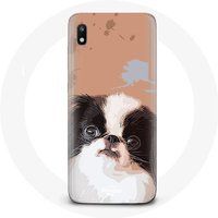 Maniacase Hoesje voor Samsung Galaxy A10 Japanse Spaniël Zwart Wit