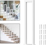 Merkloos / Sans marque DRAKUS SP. Z O.O. U-vormige trapleuning - Wit - Metaal - 95 cm