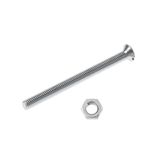 Bulk Hardware BH04307 M4 x 50 mm glanzend verzinkte sleuf-schroef (verpakking à 20), wit, stuks