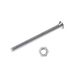 Bulk Hardware BH04307 M4 x 50 mm glanzend verzinkte sleuf-schroef (verpakking à 20), wit, stuks