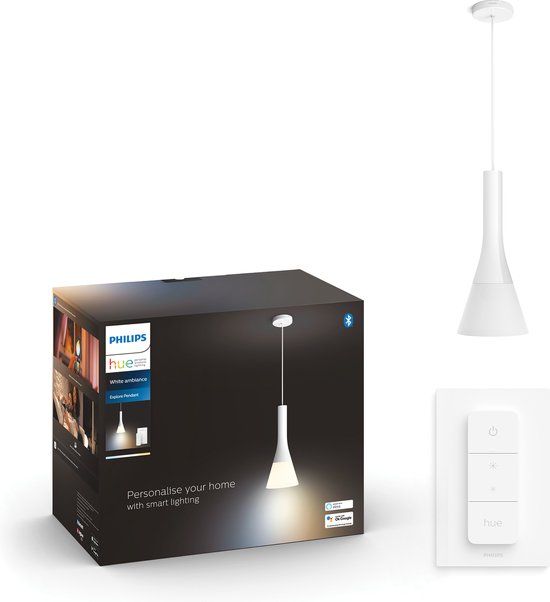 Philips Hue Explore hanglamp - White ambiance - Wit - Incl. Dimmer Switch