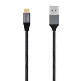 Brightium Kabel USB 3.1 type C/M naar M, 10 Gbit/s, 3 A, 2 m, aluminium, grijs