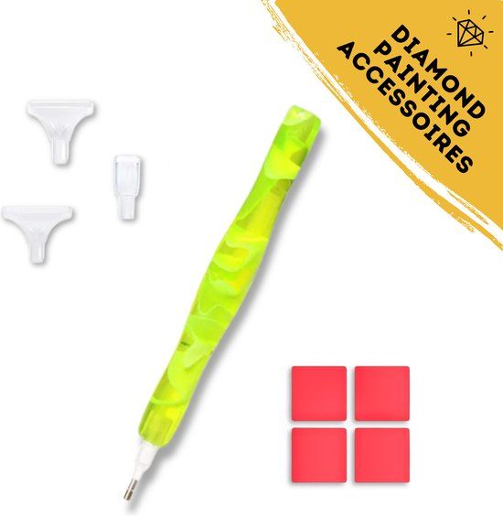 Diamond Painting Ergonomische Pen - Geel Neon - De Hobby Planeet