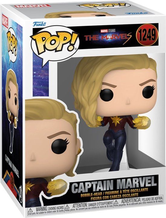 Funko Pop Marvel: The Marvels - Captain Marvel #1249 - Action Figure