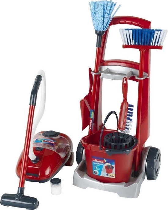 Vileda cleaning trolley + vakuum cleaner