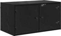 vidaXL Wandkast eiken zwart 68 x 37 x 35 cm bewerkt hout