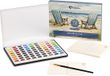 Mikkelhus Aquarelverf Set - 72 kleuren aquarelverf met 20 blanco ansichtkaarten en kwast