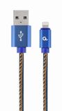 Cablexpert CC-USB2J-AMLM-1M-BL Lightning-kabel Blauw