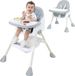 Icecat Chaise haute pour bébés et tout-petits avec plateau amovible et harnais de sécurité réglable