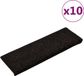 VidaXL Trapmatten 10 stuks - Zwart - 65x21x4 cm - Rechthoekige Rand