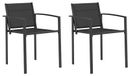 Bol Ensemble de 2 chaises de jardin modernes avec tissu Textilene