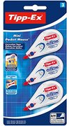 Tipp-ex Mini Pocket Mouse Correctieroller - Correctielint 6m x 5mm - Blister van 3 stuks, wit Single 3er Pack wit