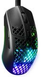 SteelSeries Aerox 3 gamingmuis, bekabeld, ultralicht (59 gram), AquaBarrier IP54, PrismSync RGB, zwart