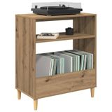 vidaXL - Artisanal Oak Record Player Stand - 71 x 39.5 x 83 cm