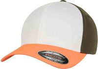 Flexfit Urban Classics 3-Tone Flexfit Pet S/M Oranje/Groen