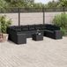 Maison Exclusive - Ensemble de jardin, 11 pièces, avec coussins, noir, en polyrotin