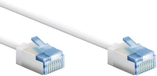 Goobay CAT6A Slimline Ethernet Cable - 10m - White