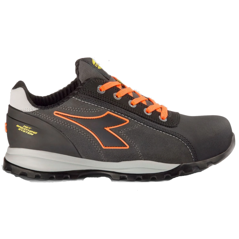 Diadora Werkschoen Glove Net Laag Pro 181124 S3 Grijs/oranje | Grijs/Oranje | Maat 45