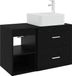 vidaXL Meuble de salle de bain set 2 pcs chêne noir bois de placage