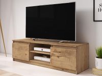 Mobistoxx DELLING Meuble tv-hifi 2 portes châtaignier naturel avec led
