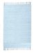 THEKO Dhurry tapijt van 100% katoen plat geweven tapijt Happy Cotton handgeweven lichtblauw 60x120 cm