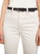 Tom Tailor Denim - TTMEGHAN smalle leren riem met afgeronde gesp - Maat 95 - black uni