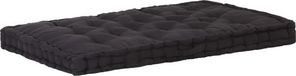 vidaXL - Palletvloerkussen - 120x80x10 cm - Katoen - Zwart