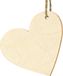 PartyDeco Houten Hartje Naamkaartjes/Plaatskaartjes - Bruiloft - 10 stuks - Bruin - 6 x 5 cm