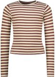 Vingino Icon Stripe Top Meisjes T-shirt Korte mouw Katoen Elastaan 152 Macroon white