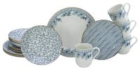 CreaTable, 10000 serie Euböa, 16-delige serviesset, combiservies van aardewerk, vaatwasser- en magnetronbestendig, kwaliteitsproductie