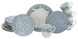 CreaTable, 10000 serie Euböa, 16-delige serviesset, combiservies van aardewerk, vaatwasser- en magnetronbestendig, kwaliteitsproductie