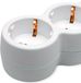 Value 6-voudige stekkerdoos met schakelaar, wit, 1,5 m