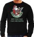 Bellatio Decorations Rambo but you can call me Santa Grote maten Foute Kerst sweater / Kerst trui zwart voor heren - Kerstkleding / Christmas outfit XXXL
