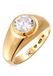 KUZZOI - Ring Heren Unisex Zirkonia Kristallen Wit 925 Sterling Zilver
