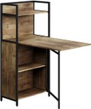 Vicco Bureau Savio, Eiken rustiek, 30-100 x 57 cm met opklapbaar tafelblad