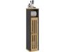 Homcom Badkamerkast Hout 18x18x75cm Zwart