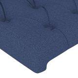 VidaXL Hoofdbord LED 147x16x78/88 cm Stof Blauw